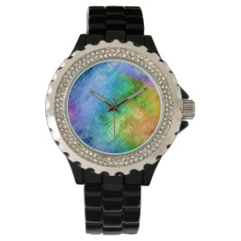 Mystic Topaz Blue Glassy Struktur Armbandsur