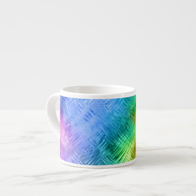 Mystic Topaz Blue Glassy Struktur Espressomugg (Framsida vänster)