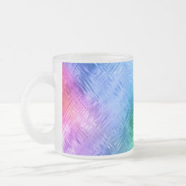 Mystic Topaz Blue Glassy Struktur Frostad Glasmugg