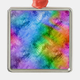 Mystic Topaz Blue Glassy Struktur Julgransprydnad Metall