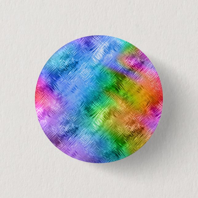 Mystic Topaz Blue Glassy Struktur Knapp (Framsida)