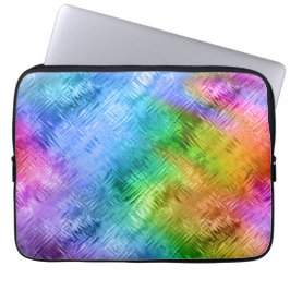 Mystic Topaz Blue Glassy Struktur Laptop Sleeve