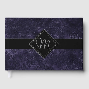 Mystic-Topaz Ombre Blått Lila Rosa Monogram Gästböcker