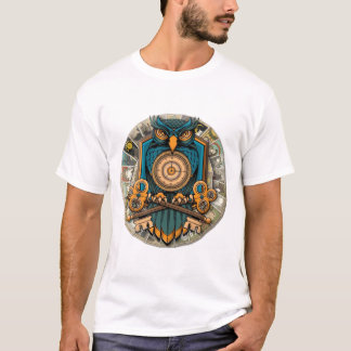 Mystic Uggla med Nycklar och Golden Clock T Shirt