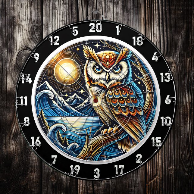 Mystic Uggla Starlit Dartboard Design Darttavla (Skapare uppladdad)