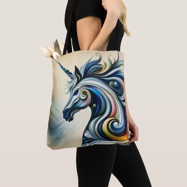 Mystic Unicorn Swirl Tygkasse (Närbild)
