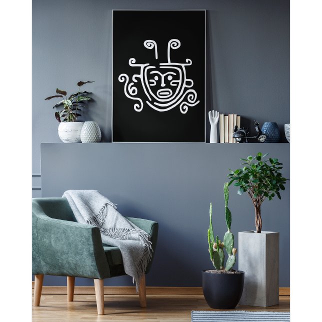 Mystic Vibes: Tribal Shaman Mask Poster (Skapare uppladdad)