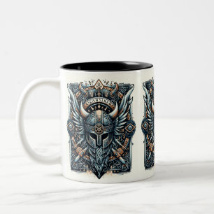 Mystic Viking Rune Helmet Två-Tonad Mugg