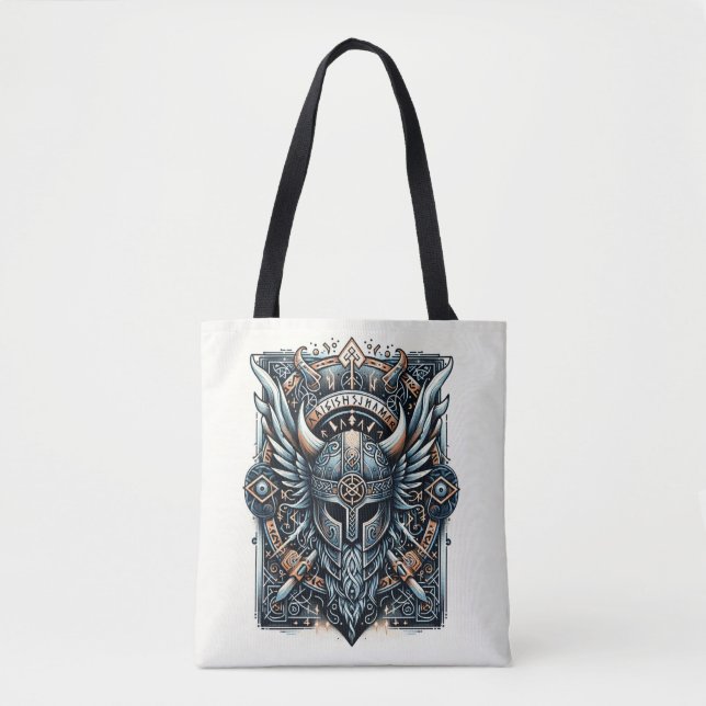 Mystic Viking Rune Helmet Tygkasse (Framsida)