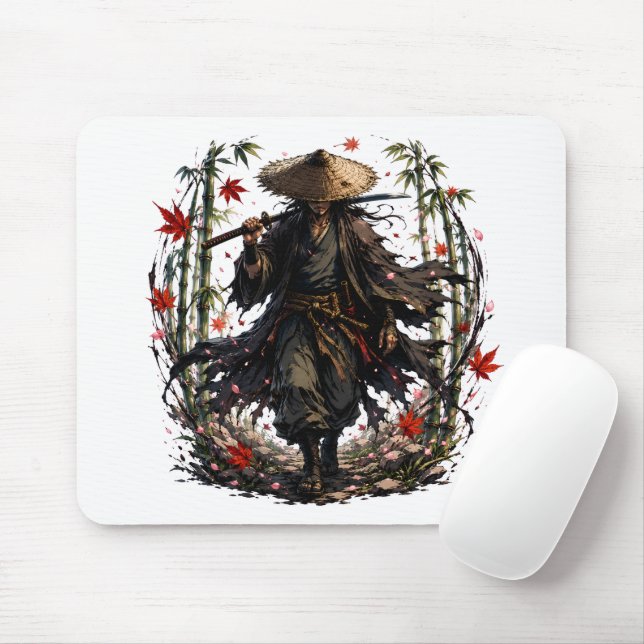 Mystic Wandering Ronin Mugg | Samurajkrigare i Ba Musmatta (Med mus)