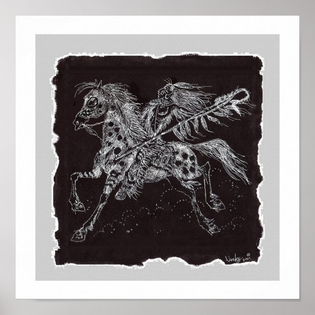 Mystic Warrior Print, Poster Papper (projektionsyt (Framsidan)