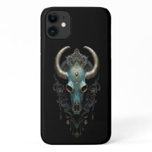 Mystic Western Majesty: Bull Skull Phone Case