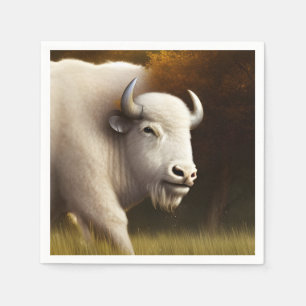 Mystic White Buffalo Digital Art Pappersservett