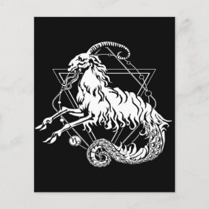 Mystic White Capricorn Zodiac Star Flygblad