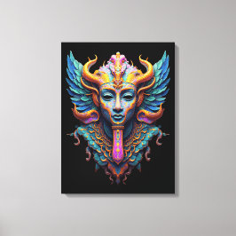 Mystic Winged Deity Canvastryck