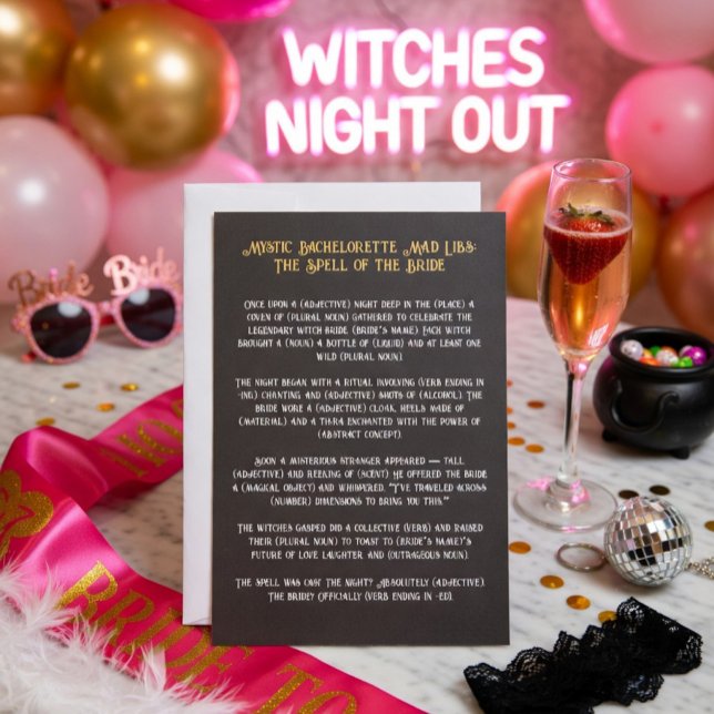 Mystic Witch Bachelorette Party Mad Libs (Skapare uppladdad)