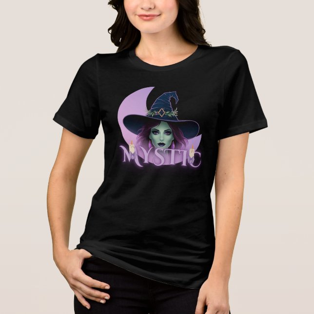 Mystic Witch - Enchanting Gothic Aesthetic T Shirt (Framsida)