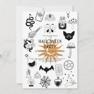 Mystic Witchcraft Halloween fest Inbjudningar