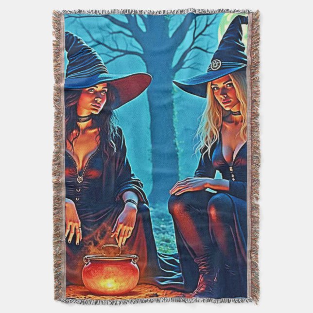 Mystic Witches Cauldron Spellbound Filt (Framsidan Vertikal)