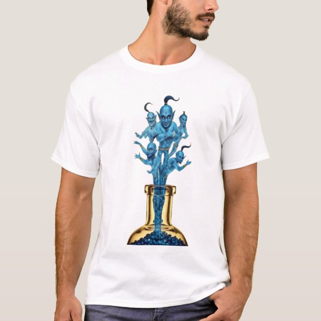 Mystic Wonders: Genies från Flaska T Shirt (Framsida)