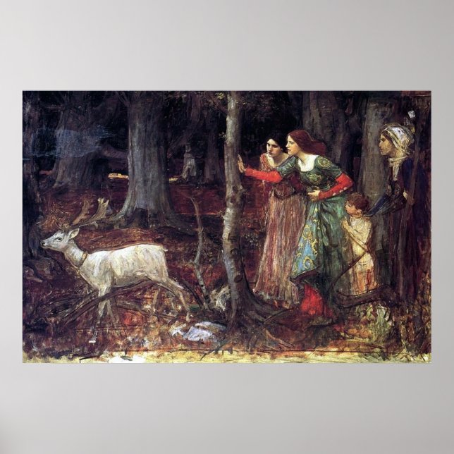 Mystic Wood av John William Waterhouse Poster (Framsidan)