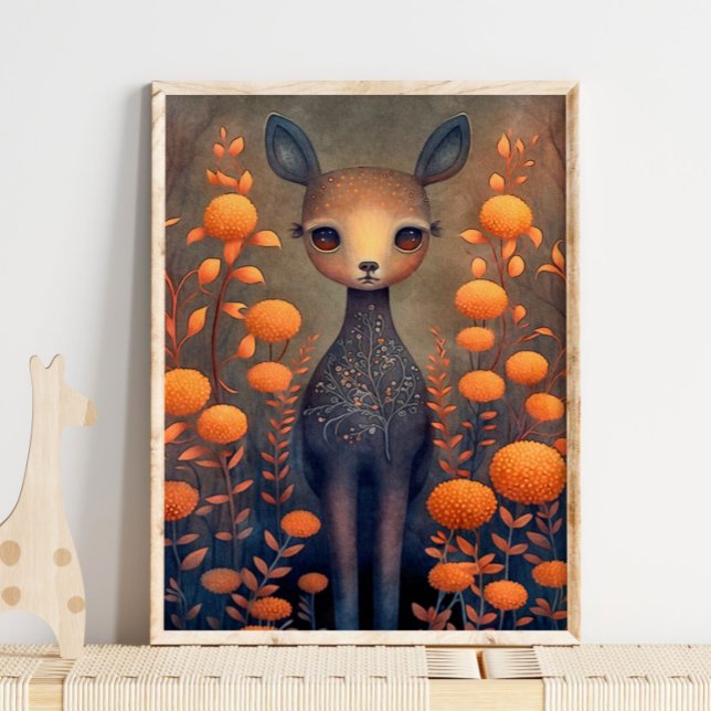 Mystic Woodland Fawn Hjort | Utskrift av Hjort Poster (Skapare uppladdad)