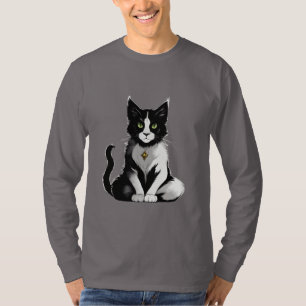 Mystic Yin-Yang Cat - Enchanting Yoga-Inspired T Shirt