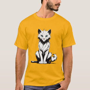 Mystic Yin-Yang Cat - Enchanting Yoga-Inspired T Shirt