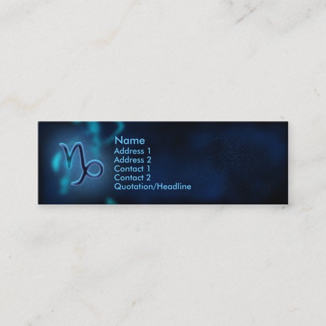 Mystic Zodiac - Capricorn Mini Visitkort (Framsida)
