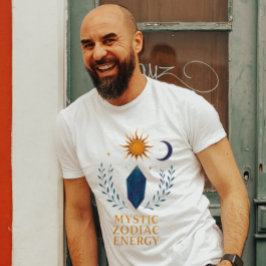 Mystic Zodiac Energy Crystal Design | Celestial Su T Shirt