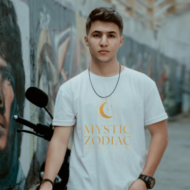 Mystic Zodiac Luxury Dark Purple Gold Astrology Sy T Shirt (Skapare uppladdad)