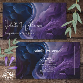 Mystical Amethyst Celestial Reiki Meditation Yoga Visitkort