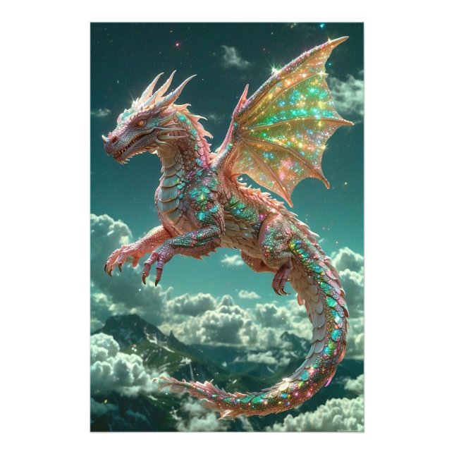 *~* Mystical AP88 Fantasy Dragon Wall Art 22 Fototryck (Framsidan)