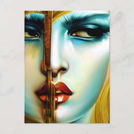 Mystical Beauty Golden Goddess Vykort