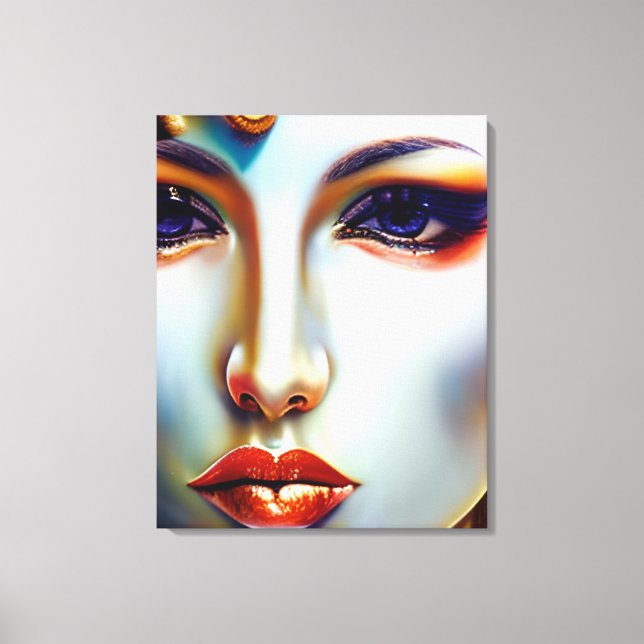 Mystical Beauty Golden Queen Canvastryck (Framsida)