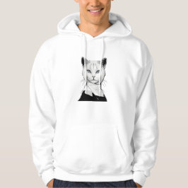 Mystical Black and White Cat of Salem Hoodie