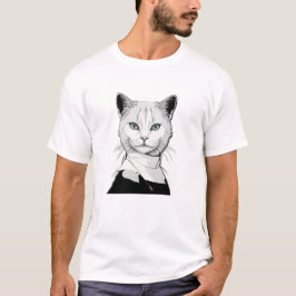 Mystical Black and White Cat of Salem T Shirt