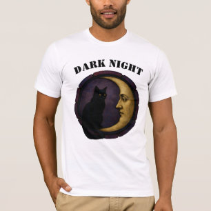 Mystical Black Cat på Crescent Måne T Shirt