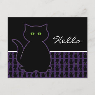 Mystical Black Cat-vykort Vykort
