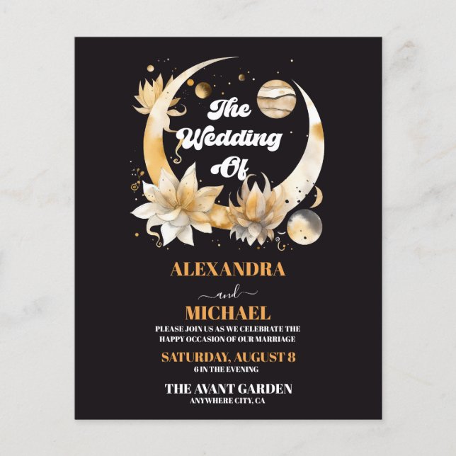 Mystical Black Guld Celestial Bröllop (Framsida)