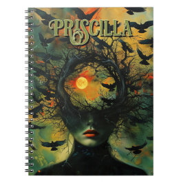 Mystical Black-Kråkor Göteborg Abstrakt Oracle vid Anteckningsbok