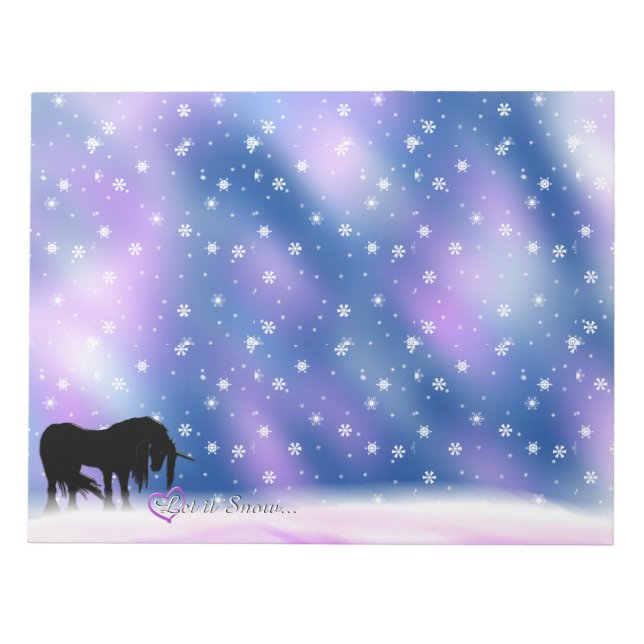 Mystical Black Unicorn (Låt det snöa) Anteckningsblock (Framsida)