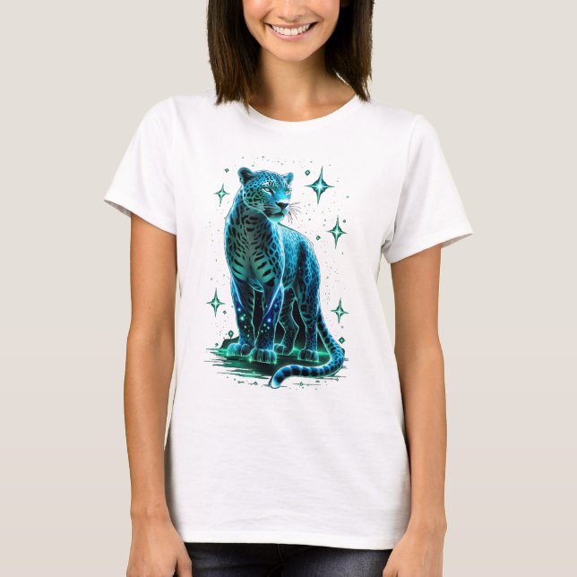Mystical Blue Energy Jaguar T-Shirt (Framsida)