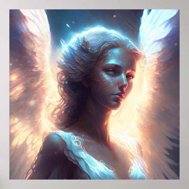 Mystical Blue Eyed Angel Poster (Framsidan)