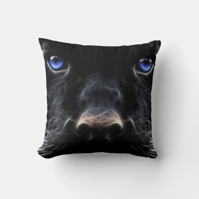 Mystical Blue Eyed Cat Pillow Kudde (Framsida)