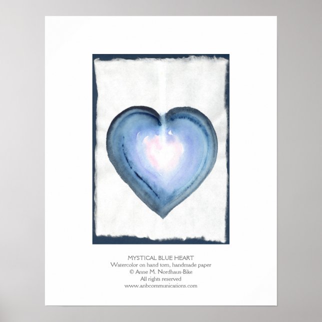 Mystical Blue Heart Poster (Framsidan)