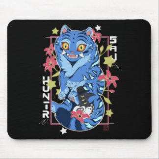 Mystical Blue Tiger Japanese Folk Art Style Musmatta