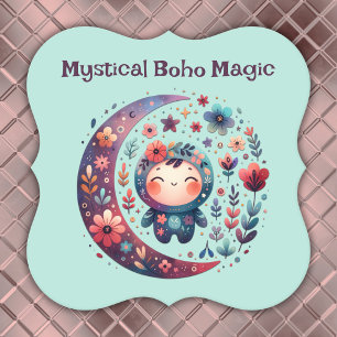 Mystical Boho Magic Maroon Underlägg Papper