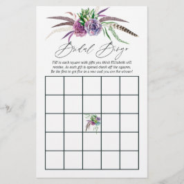 Mystical Boho Succulent Möhippa Bingo