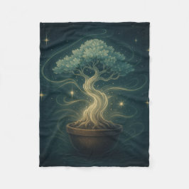 Mystical Bonsai Spirit Throw Blanket - Förtrollad Fleecefilt